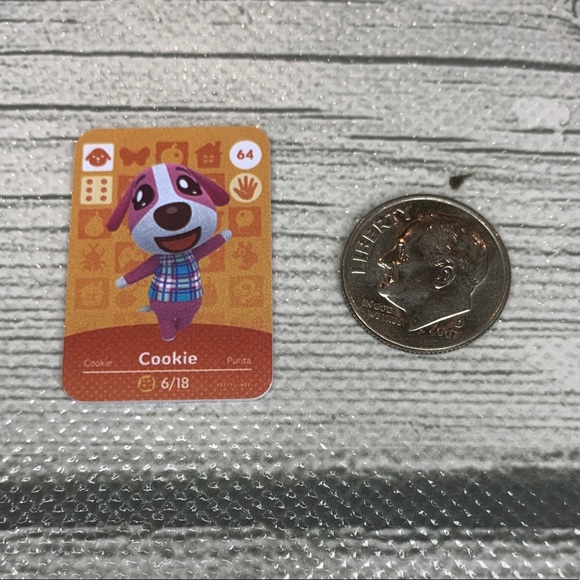 Animal Crossing Amiibo Cookie Mini NFC Card. Scan in Villager ACNH Switch - Picture 3 of 5